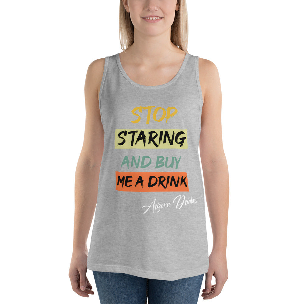 Unisex Tank Top with Arizona Drinkers Text on front