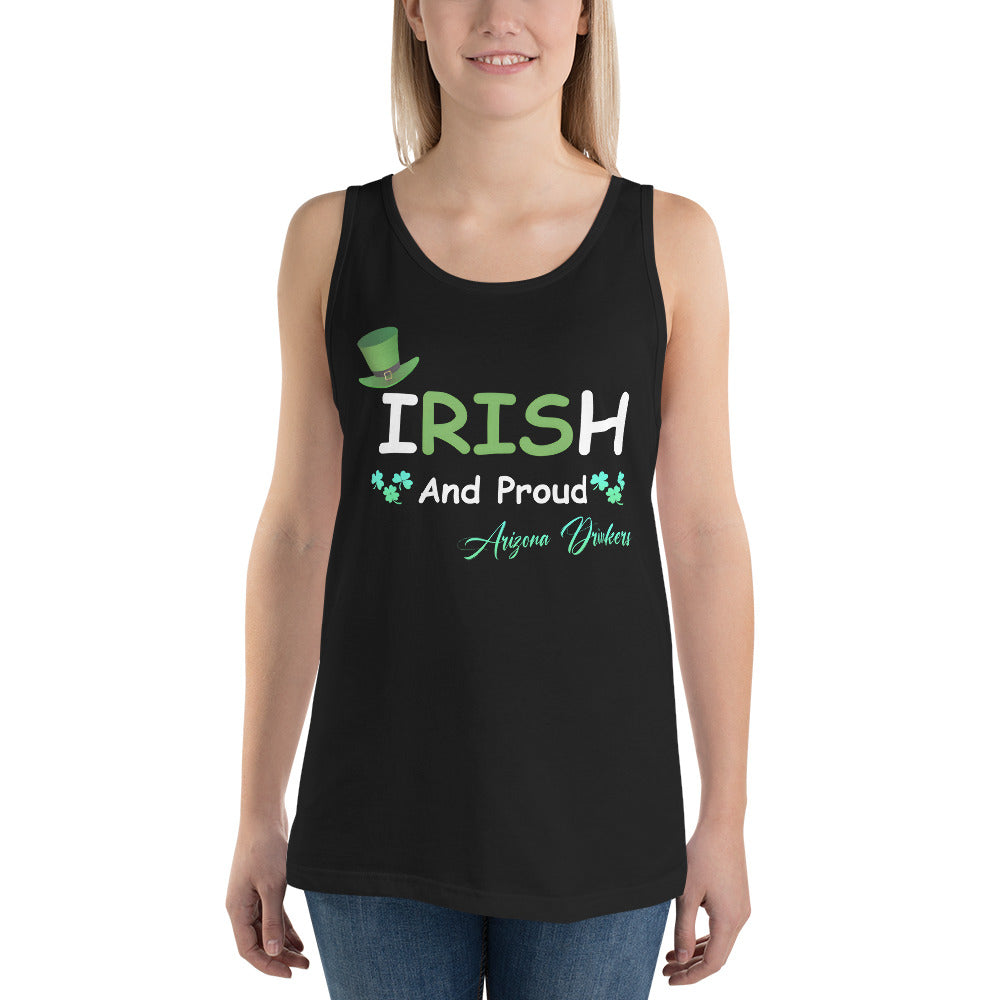Unisex Tank Top with Arizona Drinkers St Patrick's Text on Front