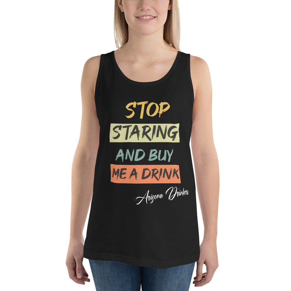 Unisex Tank Top with Arizona Drinkers Text on front