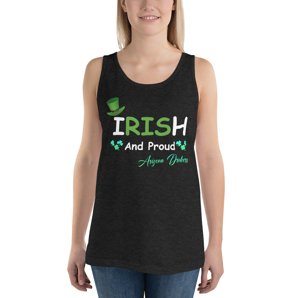 Unisex Tank Top with Arizona Drinkers St Patrick's Text on Front