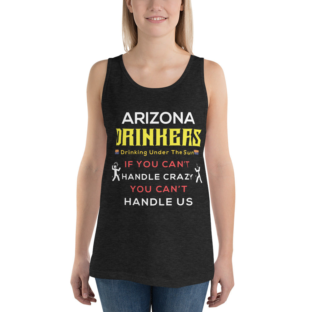 Unisex Tank Top with Drinkers Text on Front