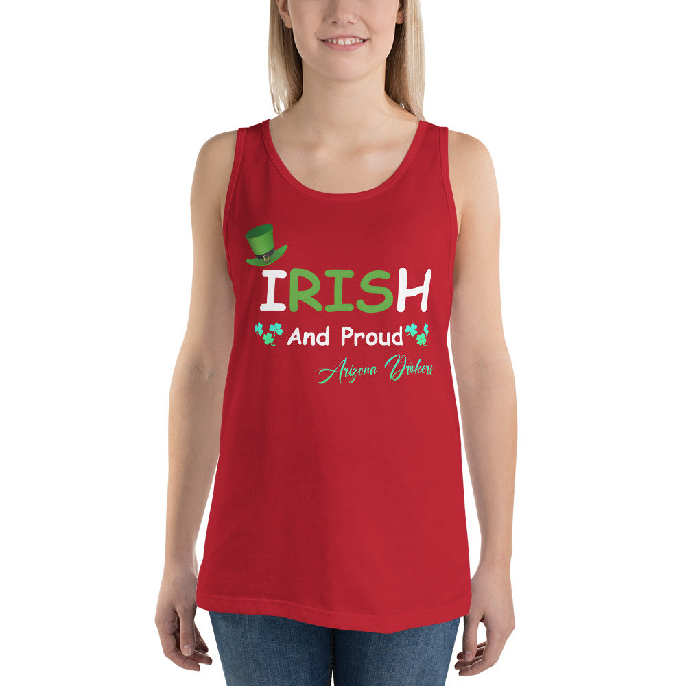 Unisex Tank Top with Arizona Drinkers St Patrick's Text on Front