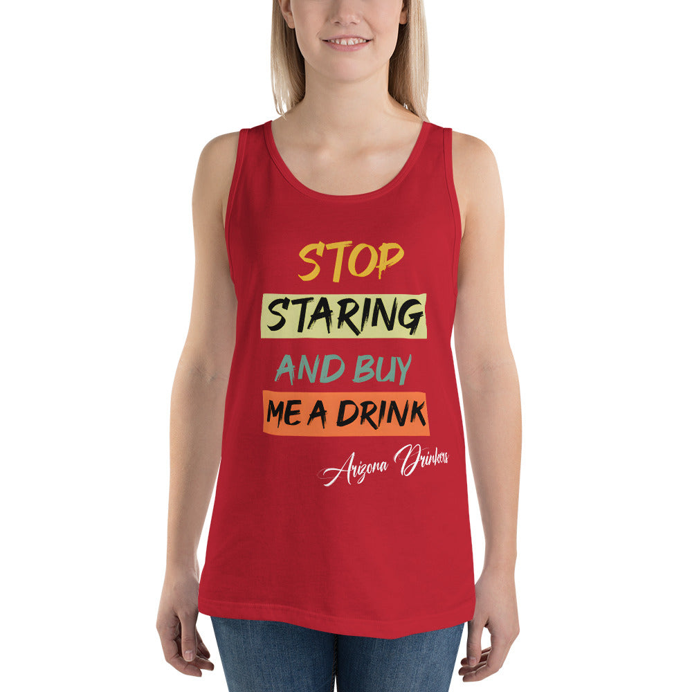 Unisex Tank Top with Arizona Drinkers Text on front