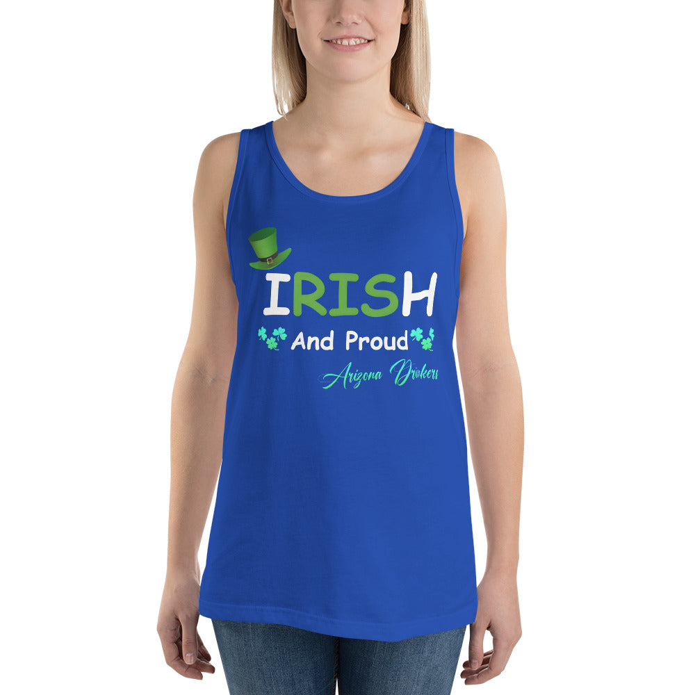 Unisex Tank Top with Arizona Drinkers St Patrick's Text on Front