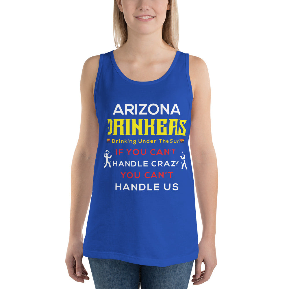Unisex Tank Top with Drinkers Text on Front
