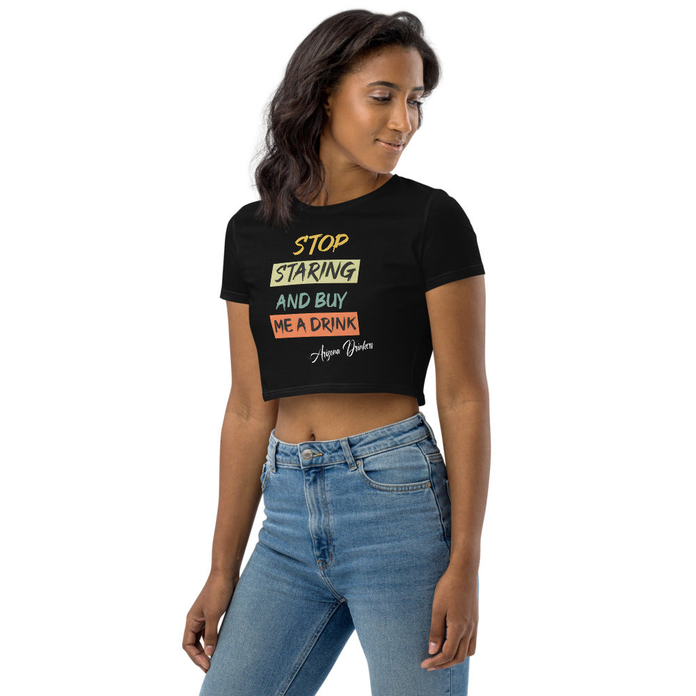 Organic Crop Top with Arizona Drinkers Text on front