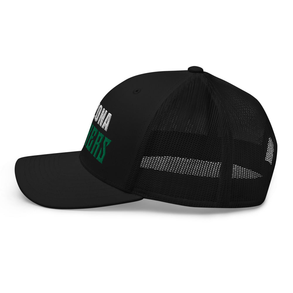 Trucker Cap with Arizona Drinkers in Green Color on Front