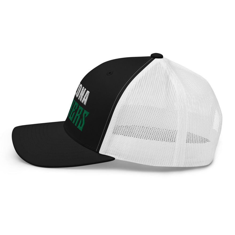 Trucker Cap with Arizona Drinkers in Green Color on Front