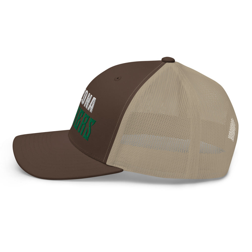 Trucker Cap with Arizona Drinkers in Green Color on Front