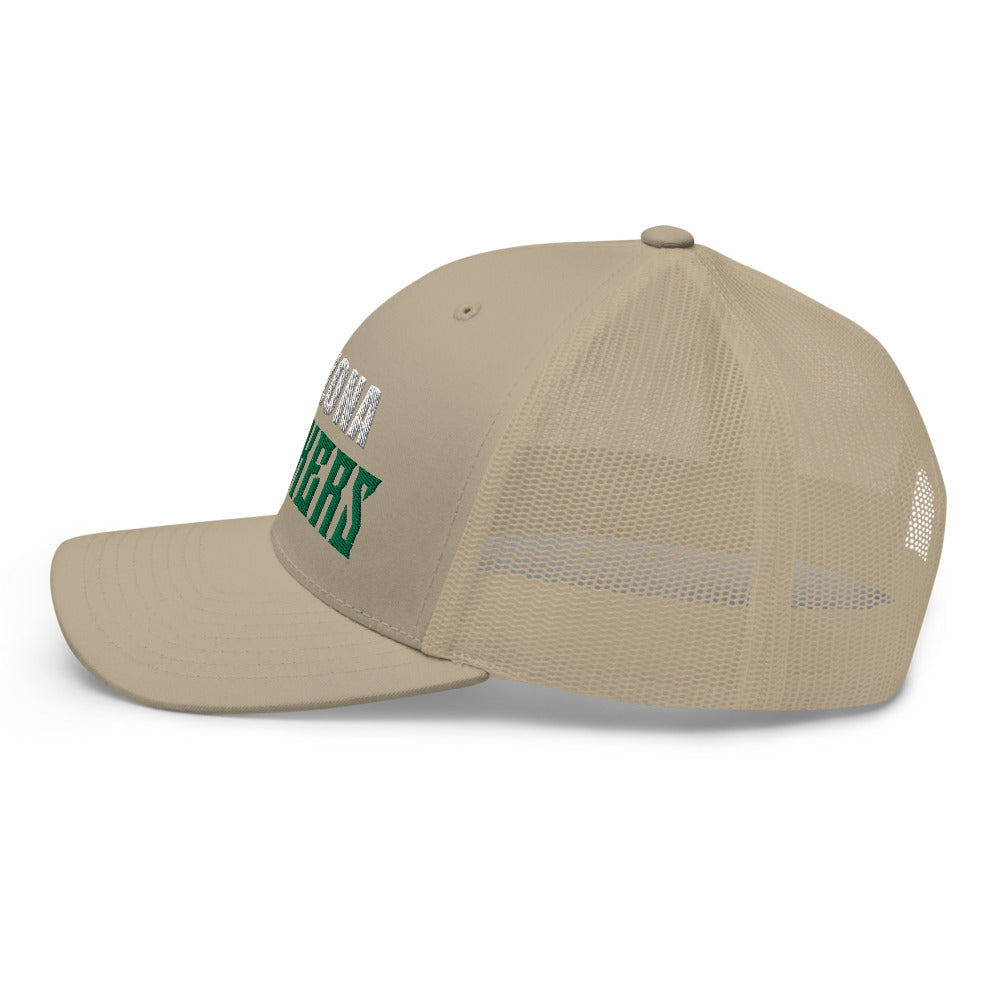 Trucker Cap with Arizona Drinkers in Green Color on Front
