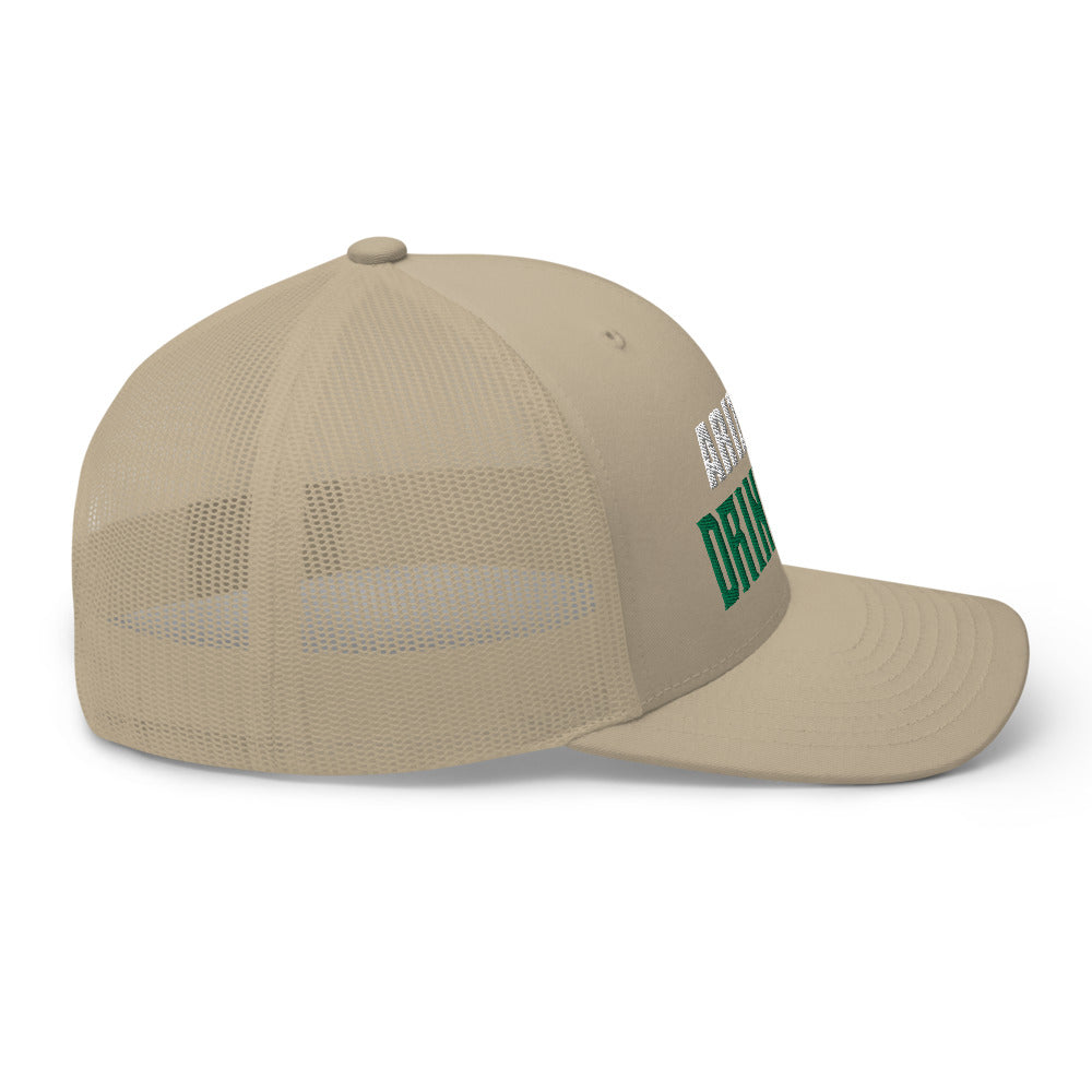 Trucker Cap with Arizona Drinkers in Green Color on Front