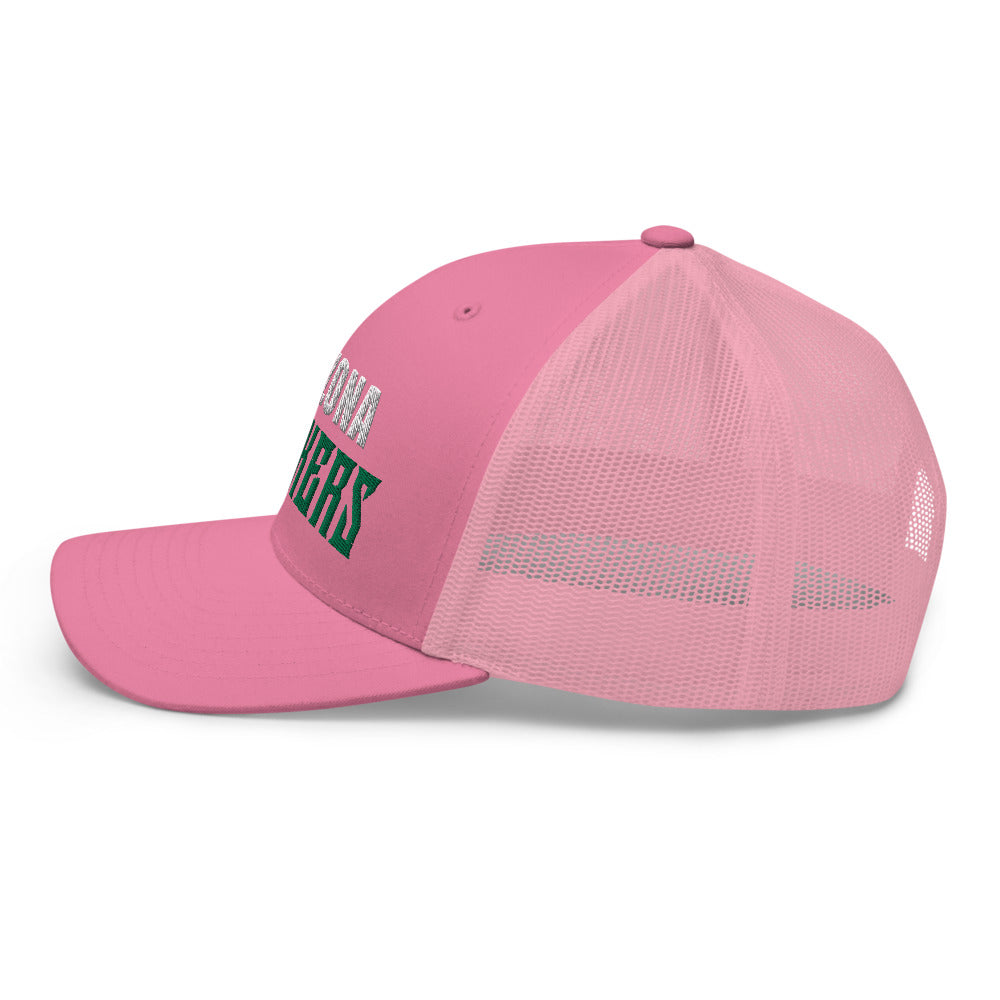 Trucker Cap with Arizona Drinkers in Green Color on Front