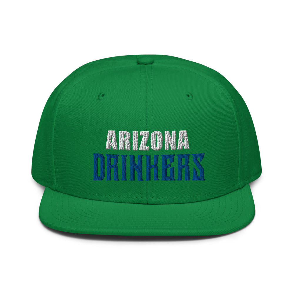 Snapback Hat with Arizona Drinkers in Blue Color on Front