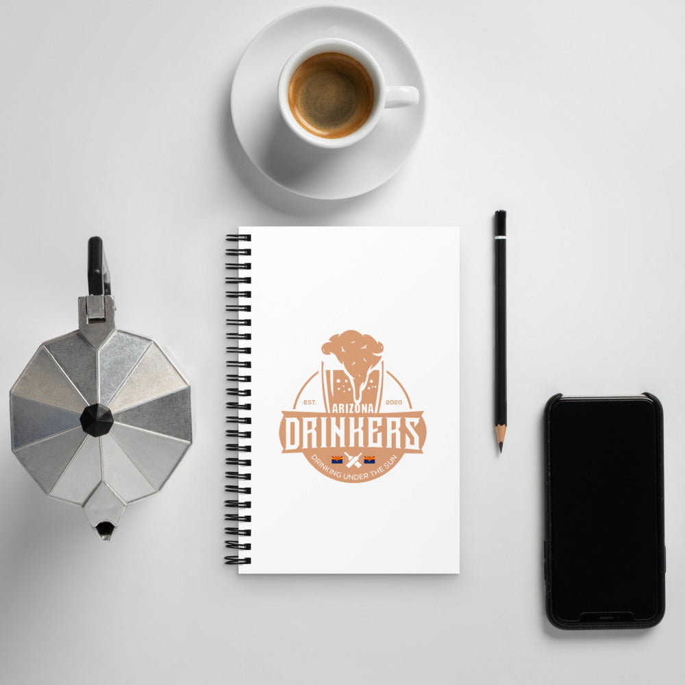 Spiral notebook with Arizona Drinkers Logo