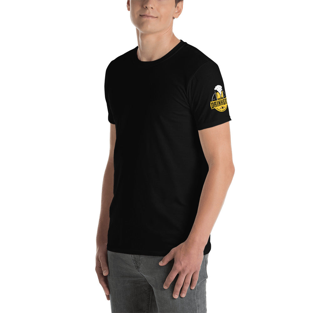 Short-Sleeve Unisex T-Shirt with Arizona drinkers logo on both sleeves