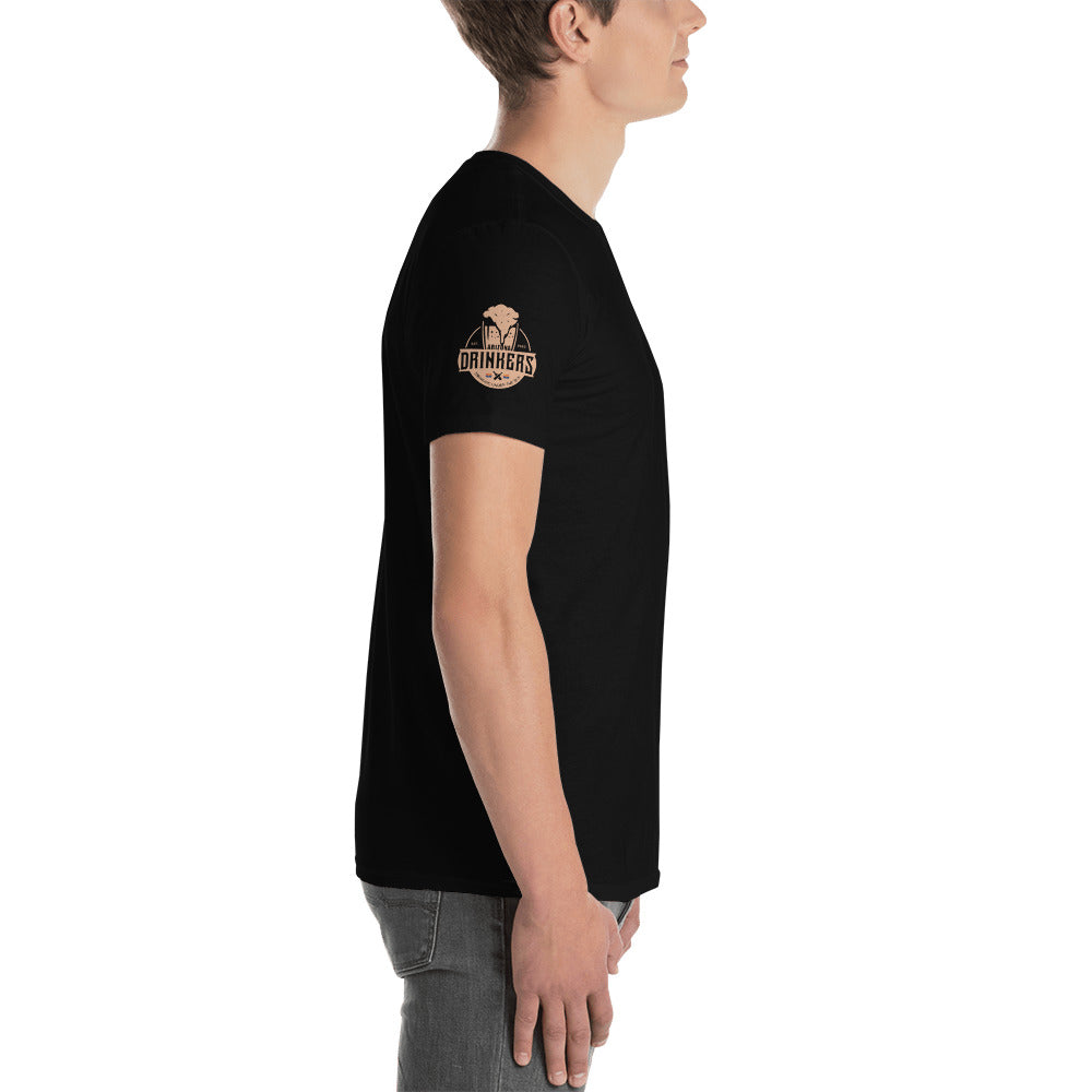 Short-Sleeve Unisex T-Shirt with arizona drinkers logo on both sleeves