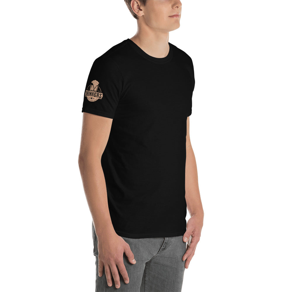 Short-Sleeve Unisex T-Shirt with arizona drinkers logo on both sleeves