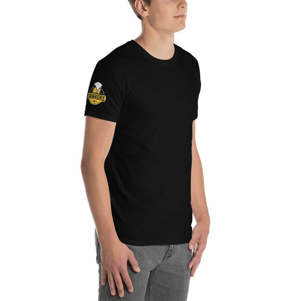 Short-Sleeve Unisex T-Shirt with Arizona drinkers logo on both sleeves
