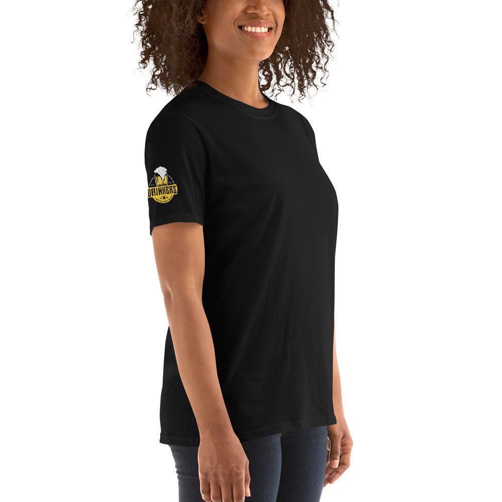 Short-Sleeve Unisex T-Shirt with Arizona Drinkers Logo on both sleeves