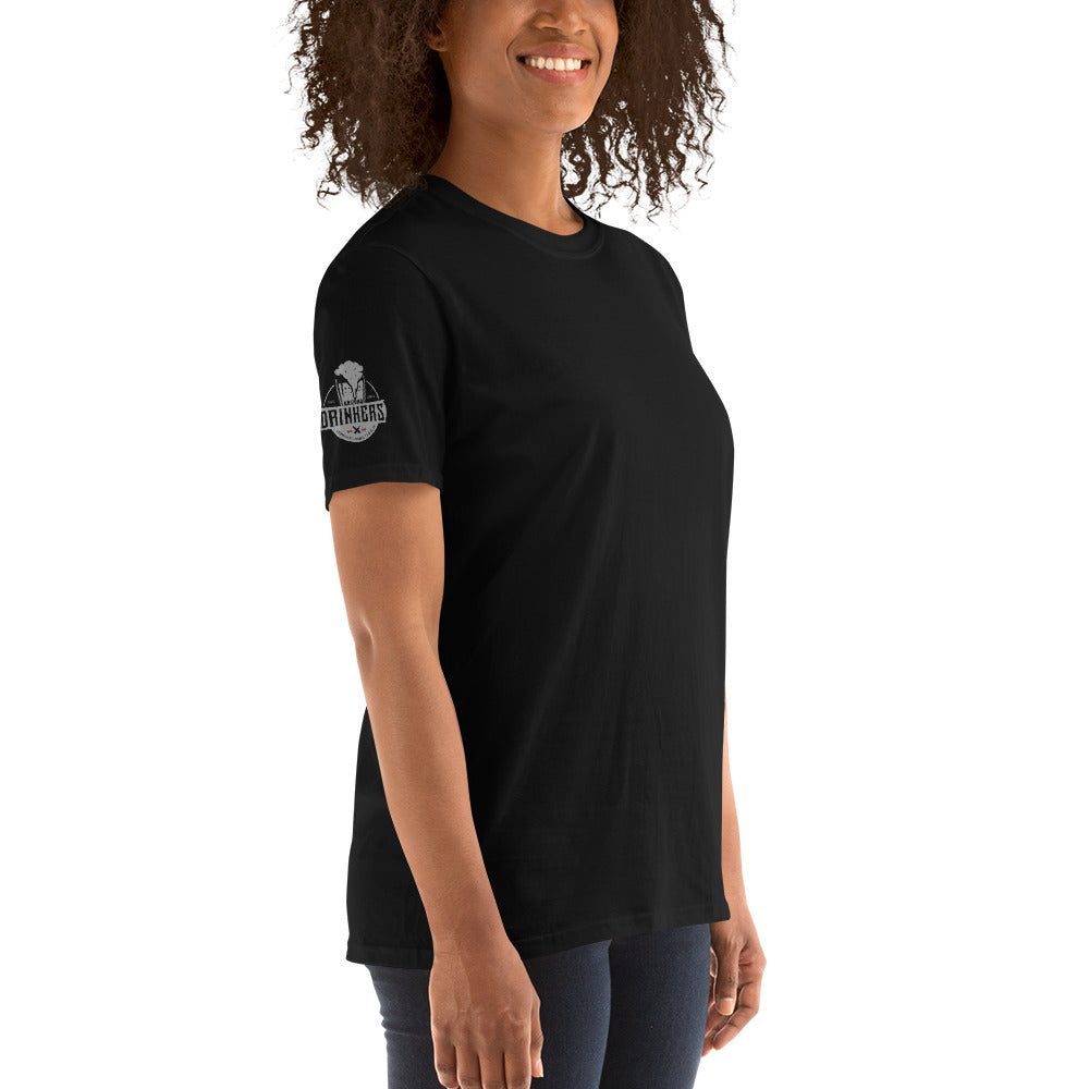 Short-Sleeve Unisex T-Shirt with Arizona Drinkers Logo on both sleeves