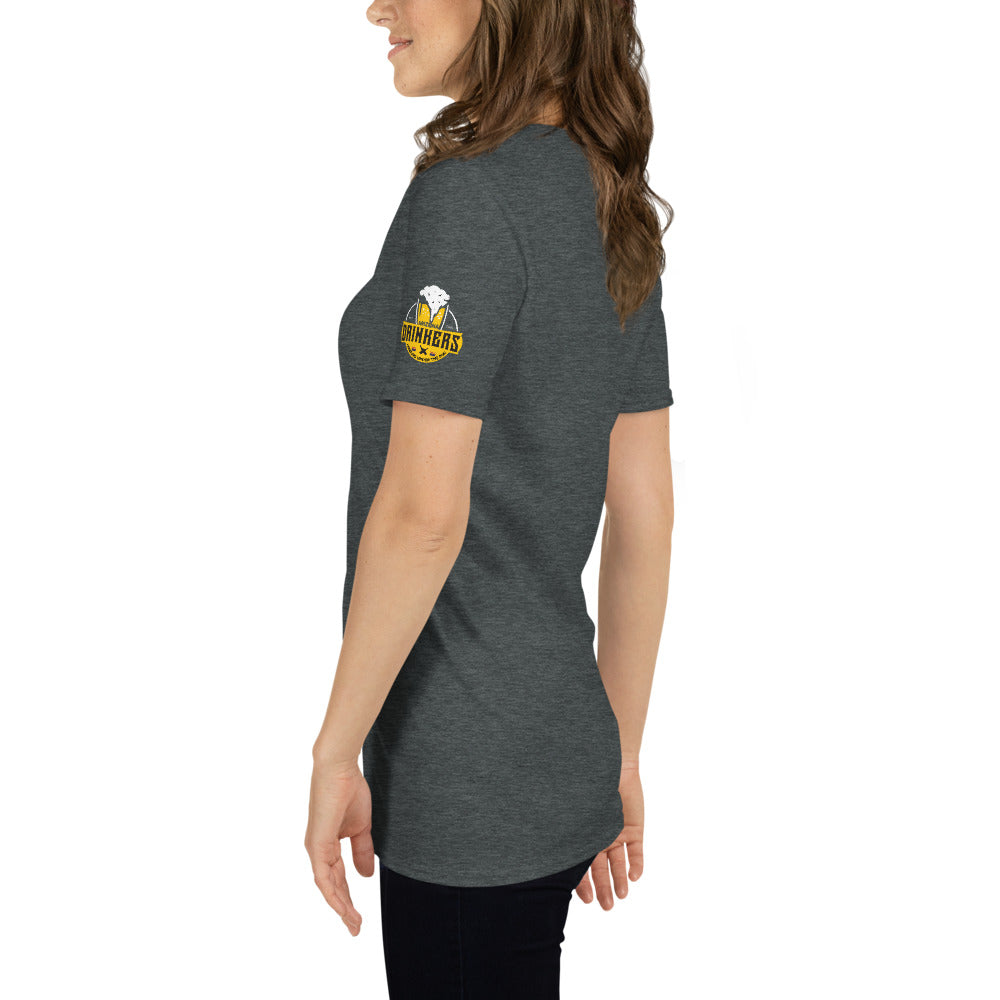 Short-Sleeve Unisex T-Shirt with Arizona drinkers logo on both sleeves
