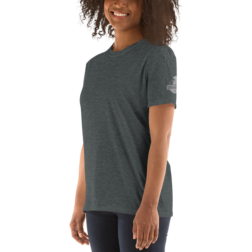 Short-Sleeve Unisex T-Shirt with Arizona Drinkers Logo on both sleeves