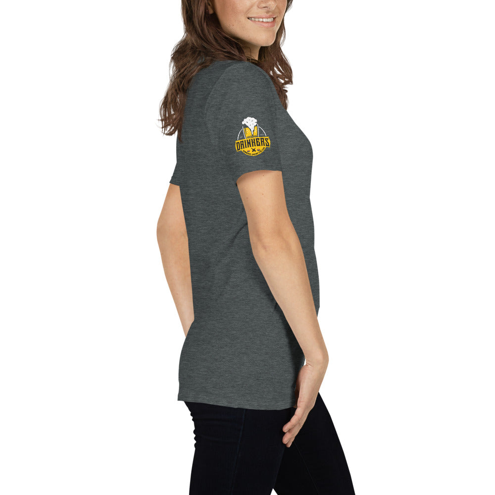 Short-Sleeve Unisex T-Shirt with Arizona drinkers logo on both sleeves