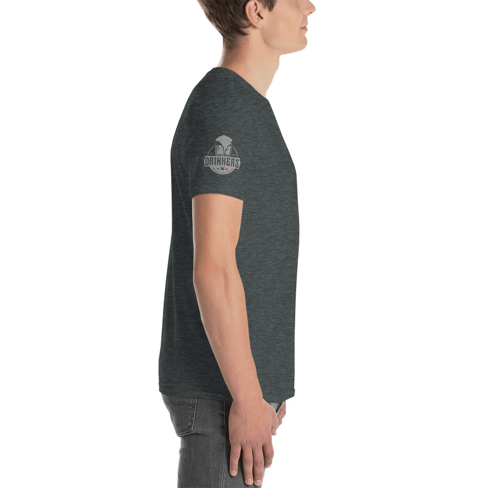 Short-Sleeve Unisex T-Shirt with Arizona drinkers logo on both sleeves