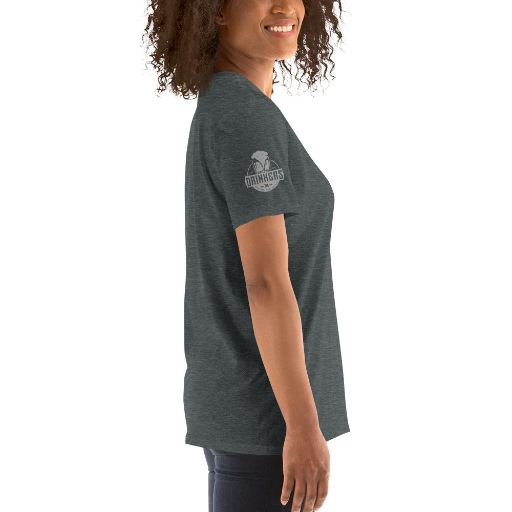 Short-Sleeve Unisex T-Shirt with Arizona Drinkers Logo on both sleeves