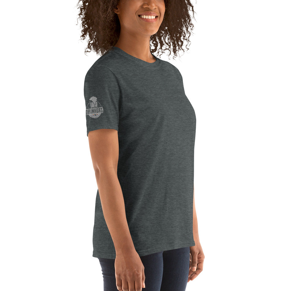 Short-Sleeve Unisex T-Shirt with Arizona Drinkers Logo on both sleeves