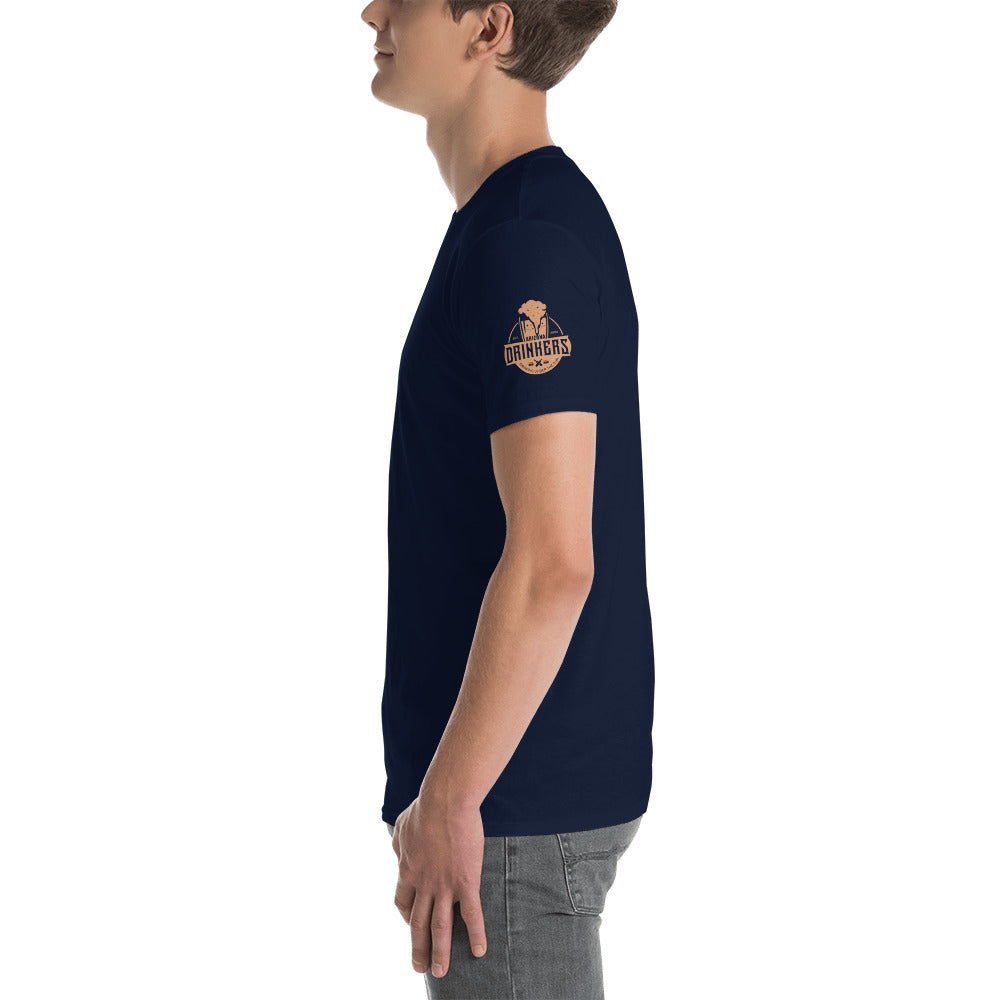 Short-Sleeve Unisex T-Shirt with arizona drinkers logo on both sleeves