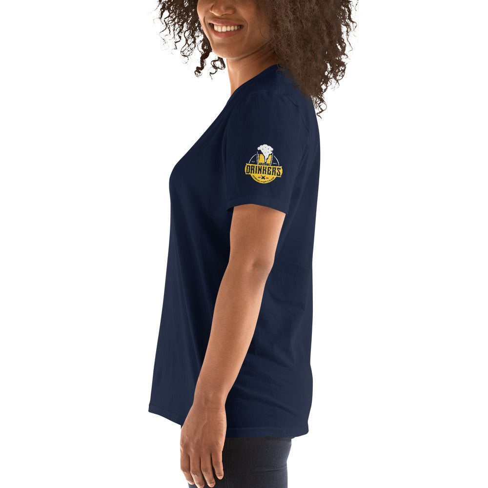 Short-Sleeve Unisex T-Shirt with Arizona Drinkers Logo on both sleeves