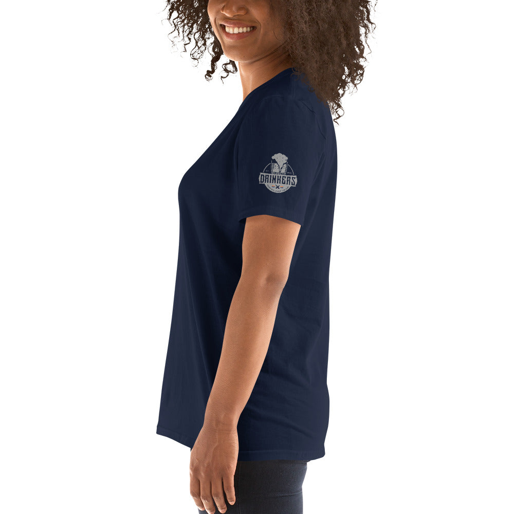 Short-Sleeve Unisex T-Shirt with Arizona Drinkers Logo on both sleeves