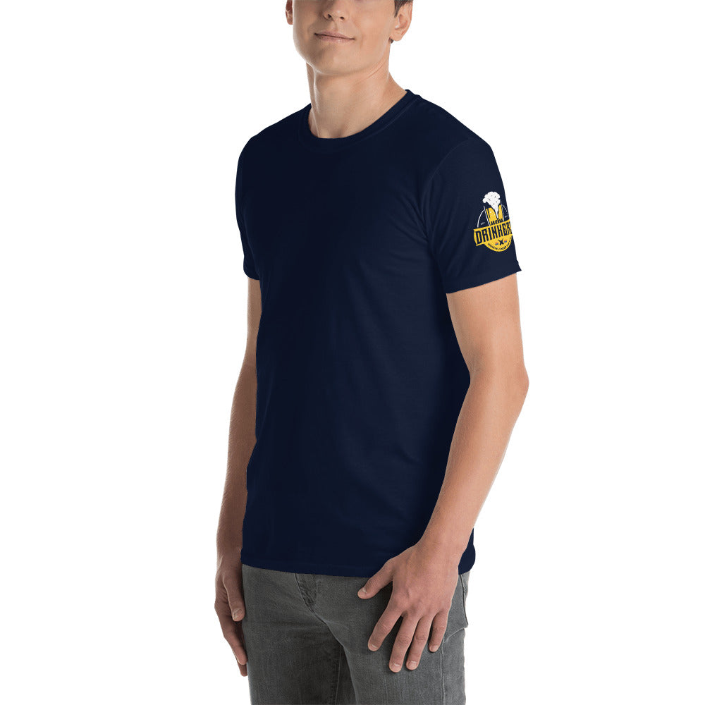 Short-Sleeve Unisex T-Shirt with Arizona drinkers logo on both sleeves