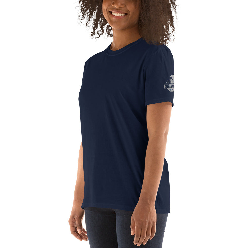 Short-Sleeve Unisex T-Shirt with Arizona Drinkers Logo on both sleeves