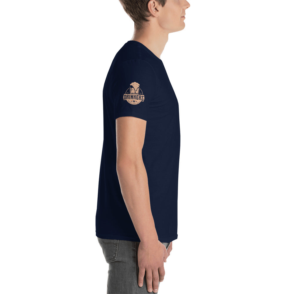 Short-Sleeve Unisex T-Shirt with arizona drinkers logo on both sleeves