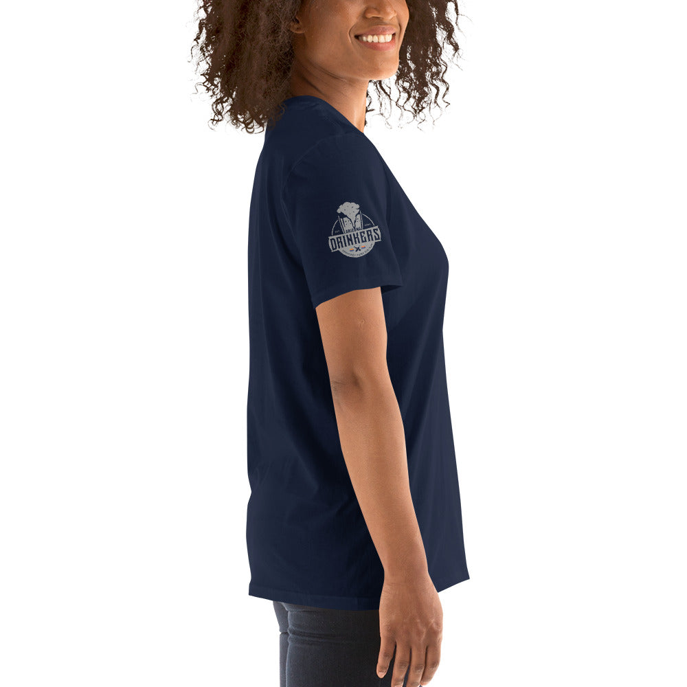 Short-Sleeve Unisex T-Shirt with Arizona Drinkers Logo on both sleeves