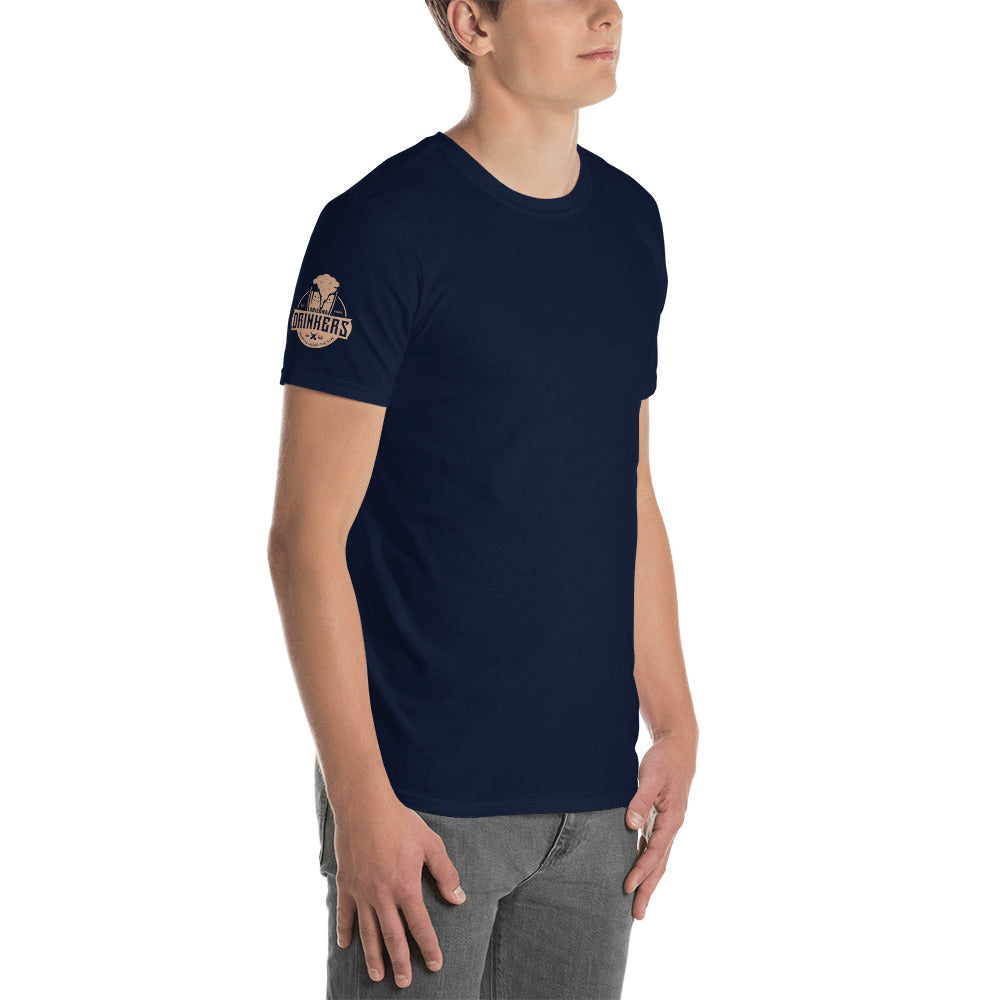 Short-Sleeve Unisex T-Shirt with arizona drinkers logo on both sleeves