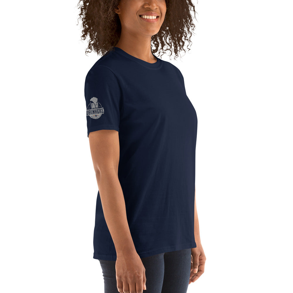 Short-Sleeve Unisex T-Shirt with Arizona Drinkers Logo on both sleeves