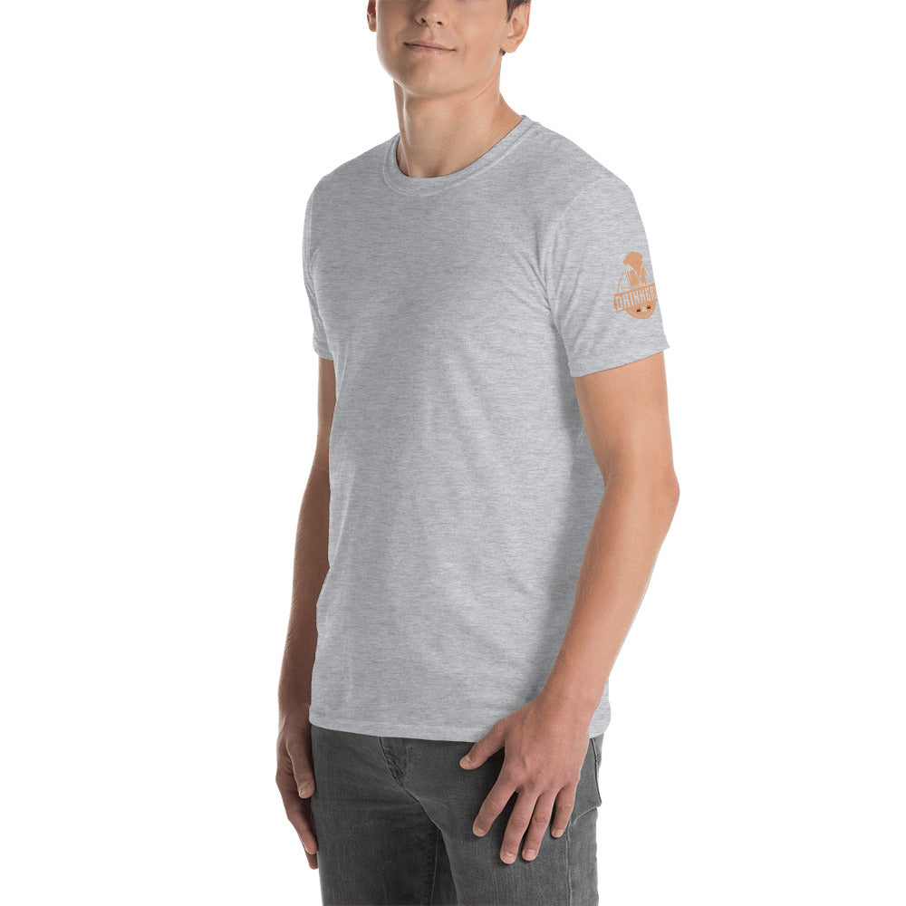 Short-Sleeve Unisex T-Shirt with arizona drinkers logo on both sleeves