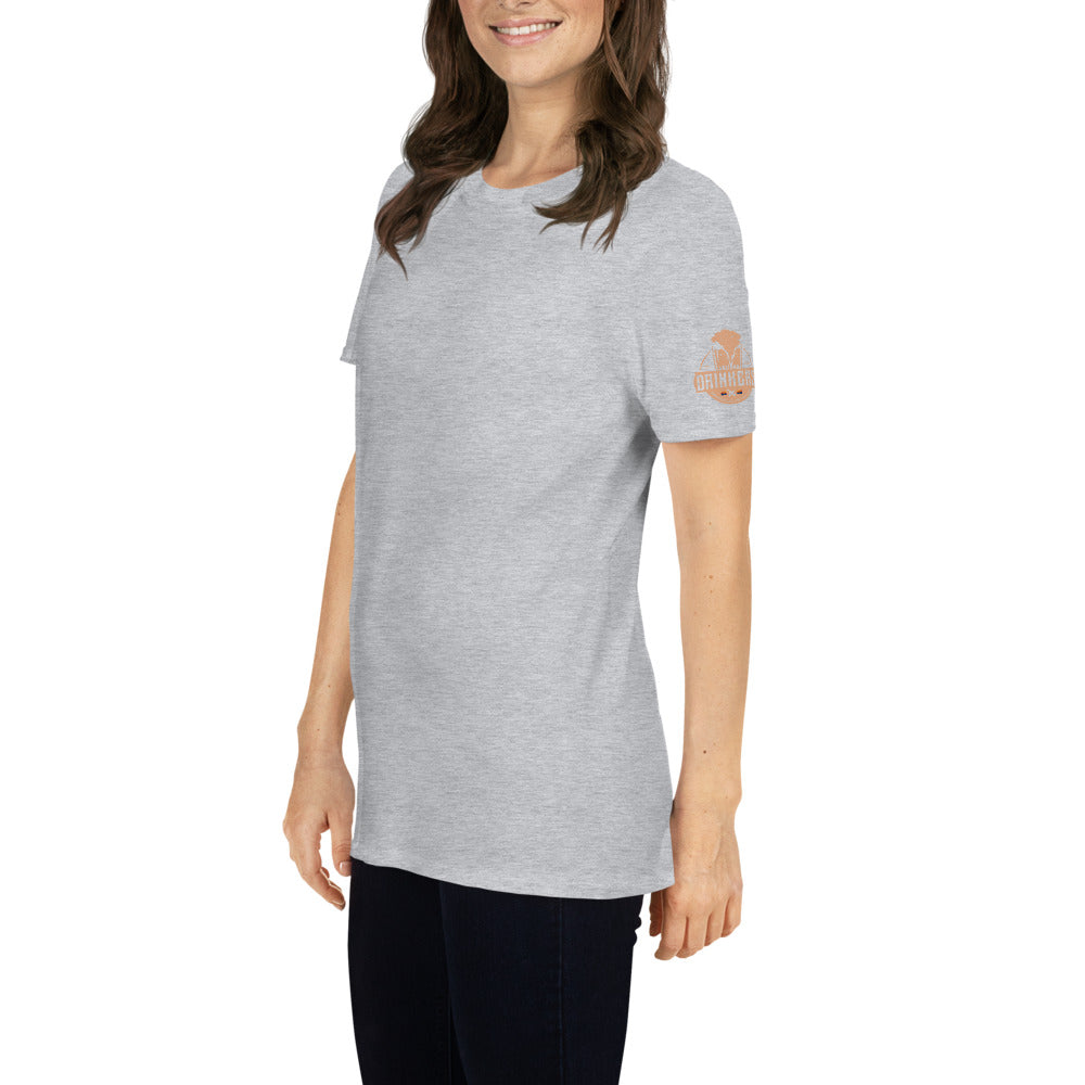 Short-Sleeve Unisex T-Shirt with Arizona drinkers logo on both sleeves