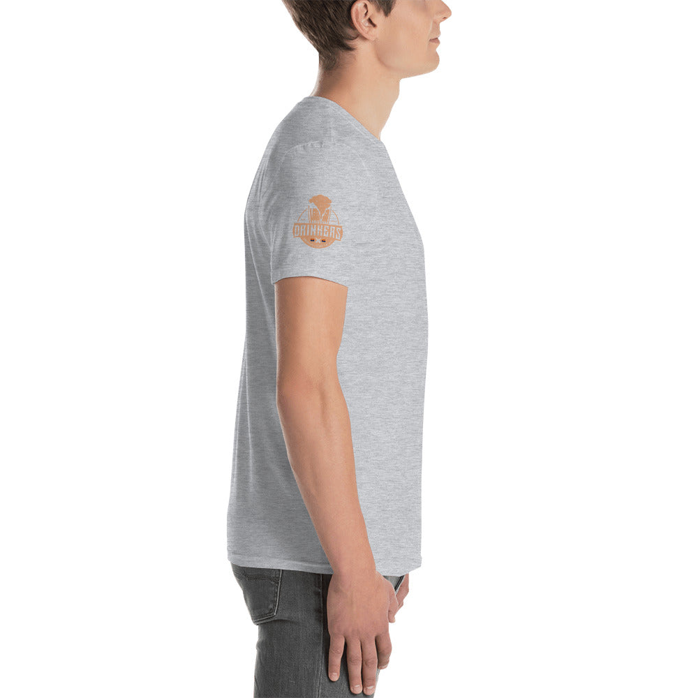 Short-Sleeve Unisex T-Shirt with arizona drinkers logo on both sleeves