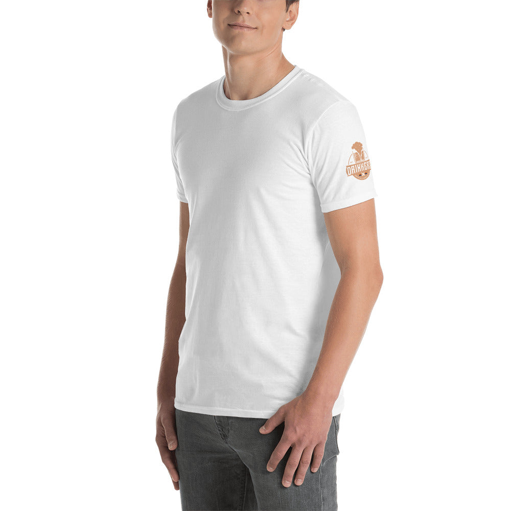 Short-Sleeve Unisex T-Shirt with arizona drinkers logo on both sleeves