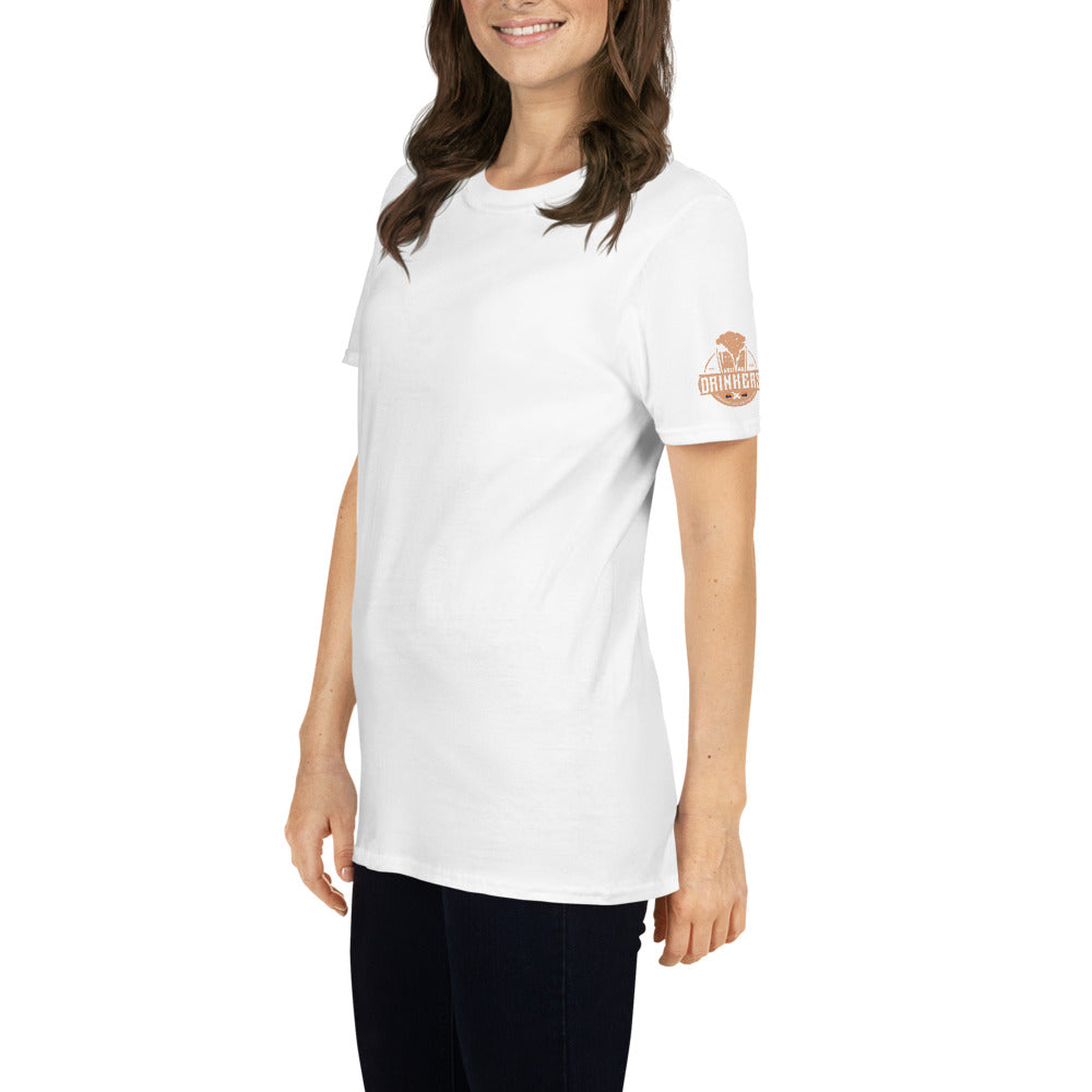 Short-Sleeve Unisex T-Shirt with Arizona drinkers logo on both sleeves