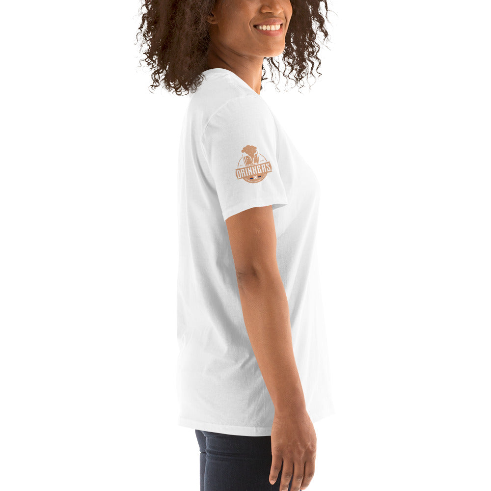 Short-Sleeve Unisex T-Shirt with Arizona Drinkers Logo on both sleeves