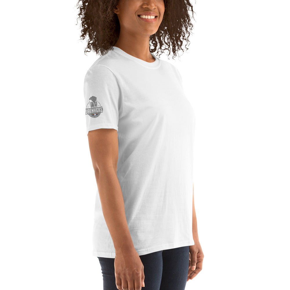 Short-Sleeve Unisex T-Shirt with Arizona Drinkers Logo on both sleeves