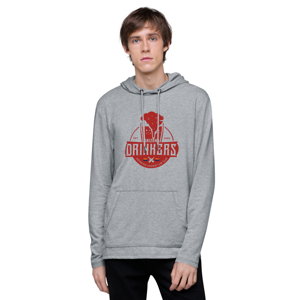 Unisex Lightweight Hoodie with Arizona Drinkers Logo on front