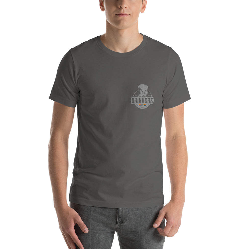 Short-Sleeve Unisex T-Shirt with Arizona Drinkers Logo