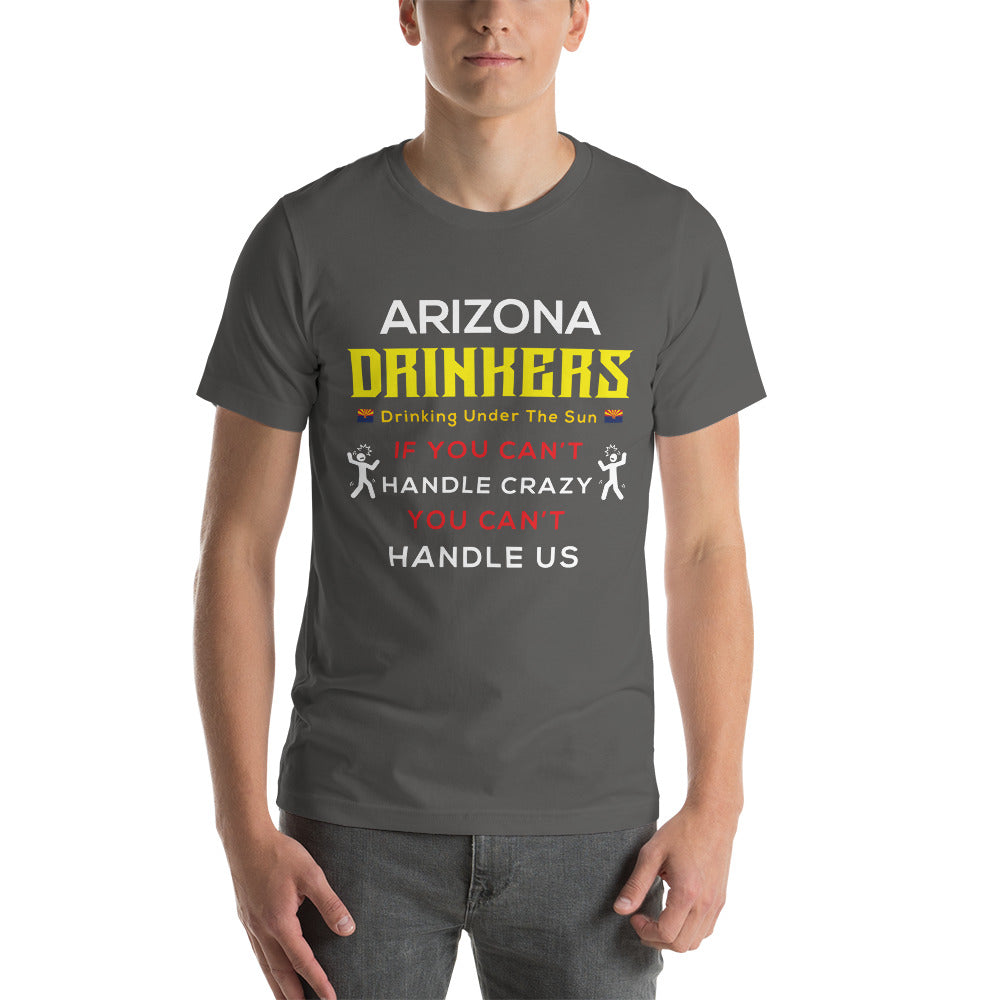 Unisex t-shirt with Drinkers Text on front