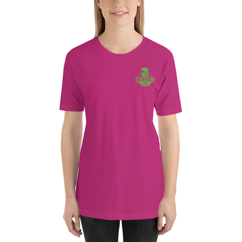 Short-Sleeve Unisex T-Shirt with Arizona Drinkers logo on Front and St Patrick's Text on back